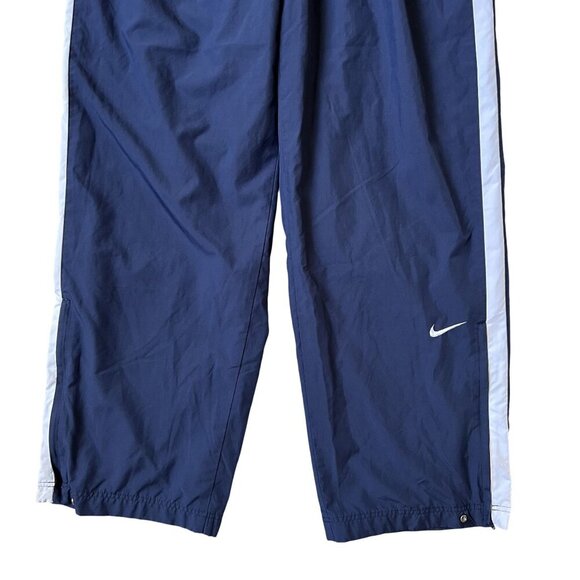 Nike Team Mens XXLT Navy Blue Athletic Track Pants White Side Stripe Windbreaker - Picture 5 of 13